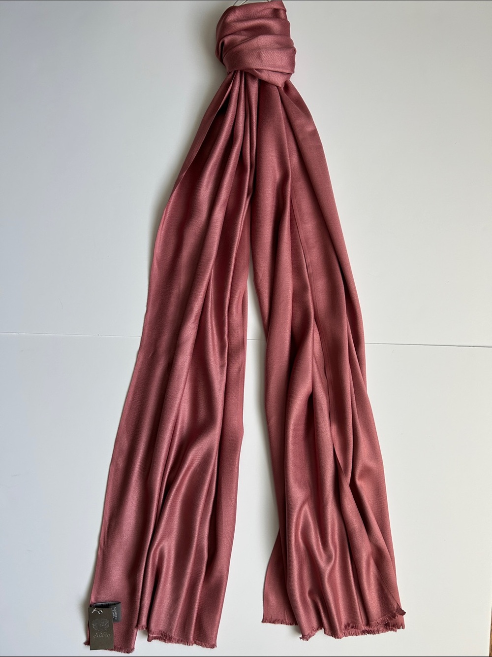 Vince Camuto Dusty Rose Satin-Feel Scarf